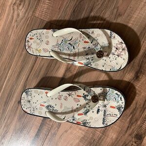 Tory Burch wedge flip flops 9